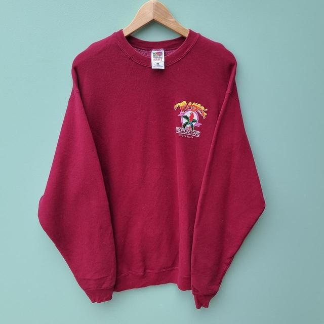 Vintage Men's Sweatshirt - Red - L on Productcaster.