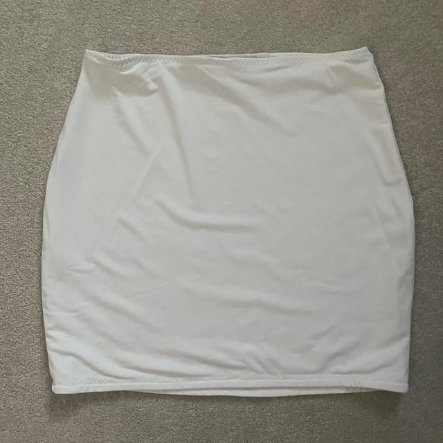 Zara Women's Party Skirt - White - M on Productcaster.