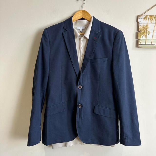 H&M Men's Tailored jacket - Navy/Blue on Productcaster.