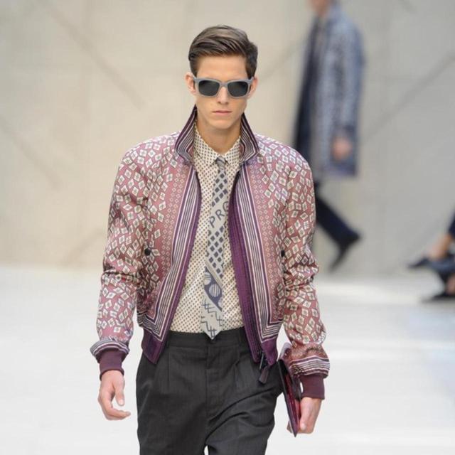 Burberry Men's Bomber Jacket - Purple - S on Productcaster.