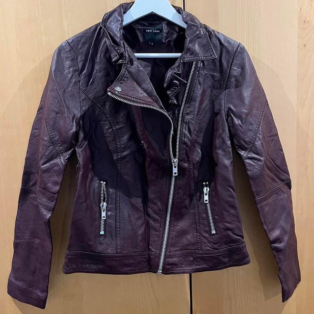 New Look Women's Party Jacket - Burgundy/Brown - UK 6 on Productcaster.