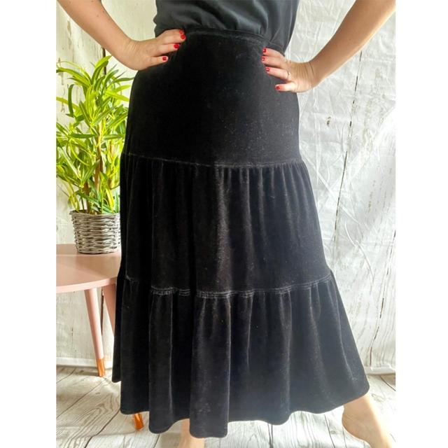 Vintage Women's Maxi Skirt - Black - UK 10 on Productcaster.