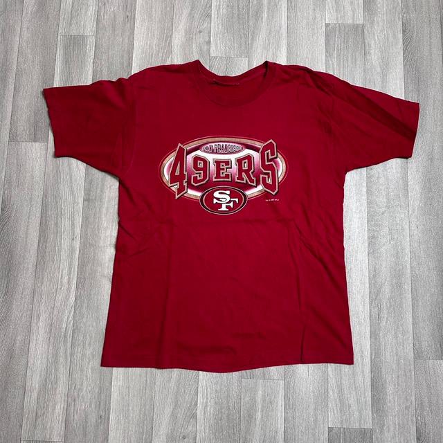 NFL Men's T-shirt - Red/Burgundy - XL on Productcaster.