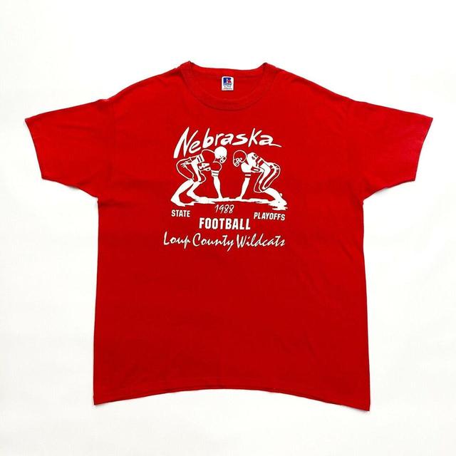 Vintage Men's T-shirt - Red - XL on Productcaster.