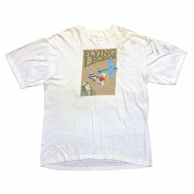 Vintage Men's T-shirt - White - XL on Productcaster.