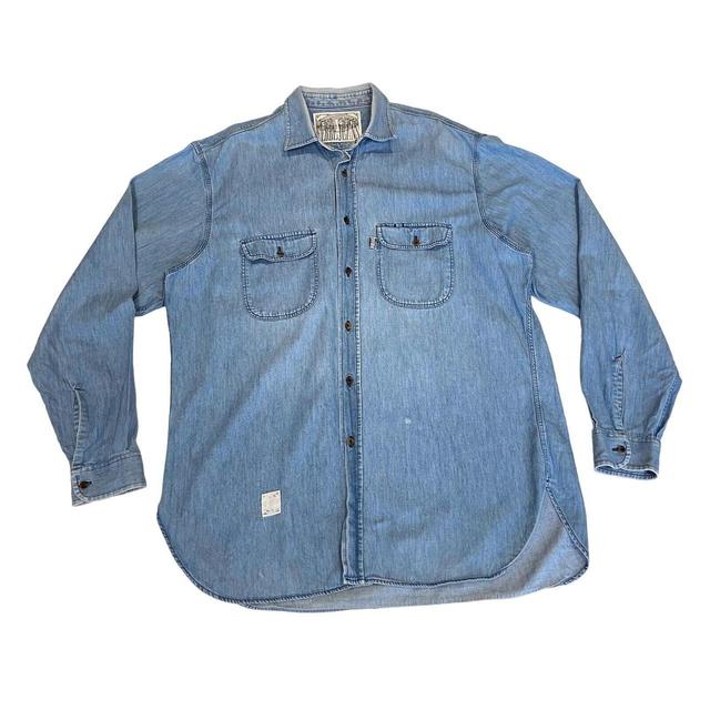 Vintage Men's Shirt - Blue - XL on Productcaster.