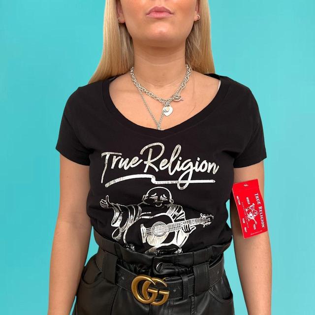 True Religion Women's T-shirt - Black - M on Productcaster.