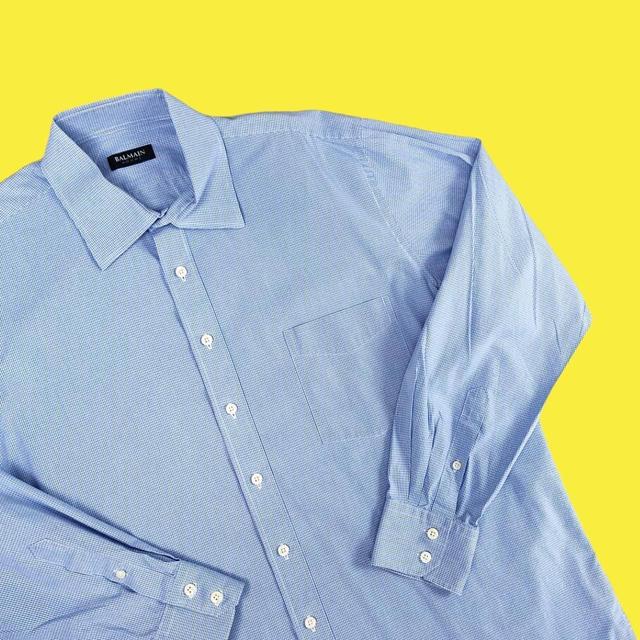 Balmain Men's Shirt - Blue/White - XL on Productcaster.