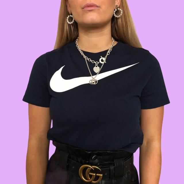 Nike Women's T-shirt - Navy - S on Productcaster.