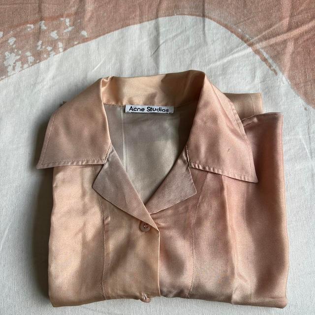 Acne Studios Women's Shirt - Pink/Tan - 6 on Productcaster.