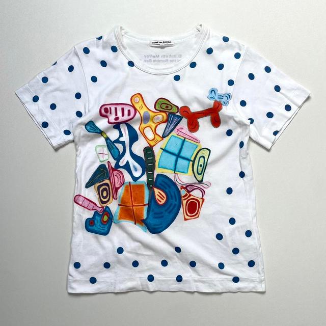 Comme des Garçons Men's T-shirt - White/Multi - S on Productcaster.