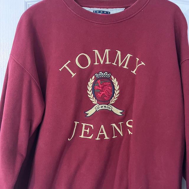 Tommy Hilfiger Men's Sweatshirt - Burgundy - L on Productcaster.