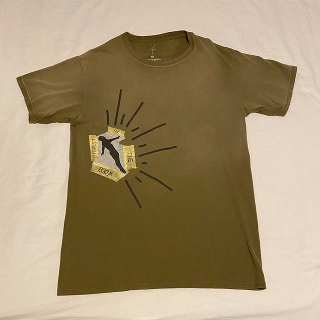 Travis Scott Men's T-shirt - Khaki - M on Productcaster.