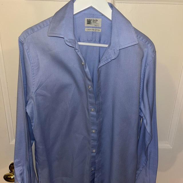 Savile Row Company Men's Shirt - Blue - M on Productcaster.