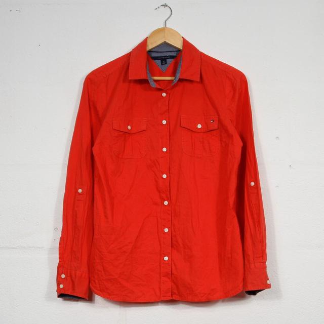 Tommy Hilfiger Women's Shirt - Red - M on Productcaster.