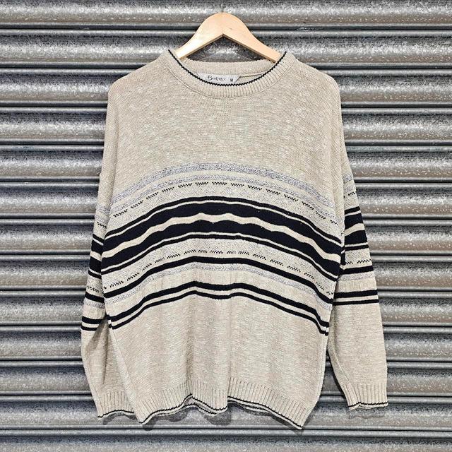 Berkertex Men's Jumper - White/Grey - M on Productcaster.