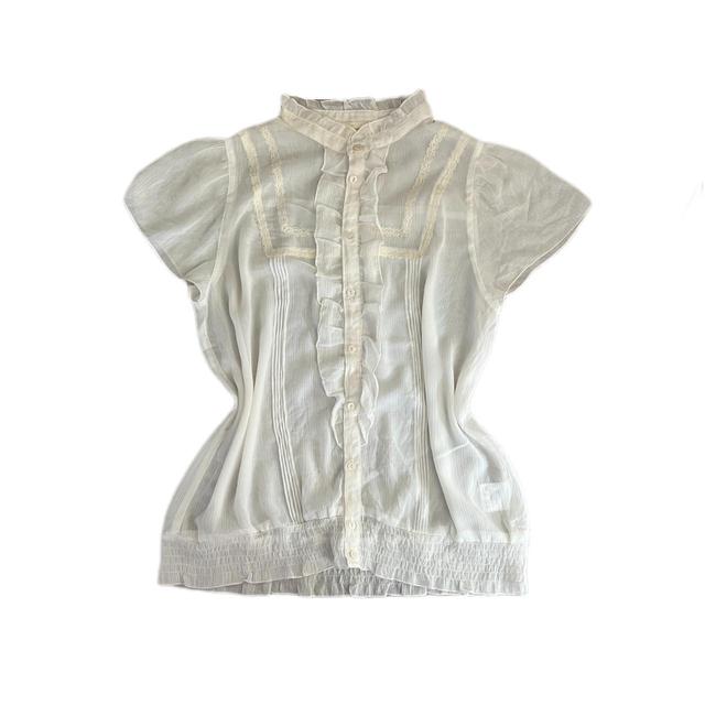 Vintage Women's Blouse - White - One size on Productcaster.