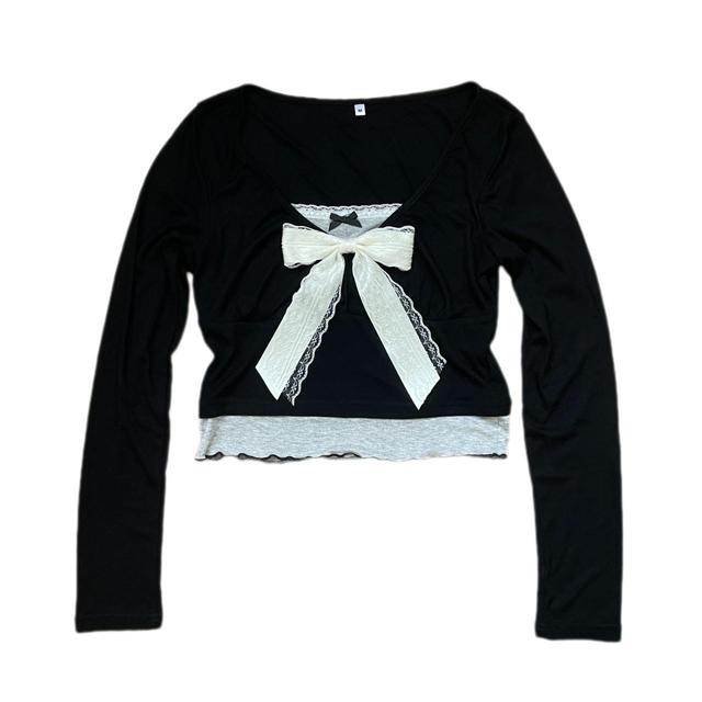 Women's Blouse - Black/Grey on Productcaster.