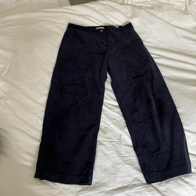 Per Una Women's Trousers - Navy - UK 16 on Productcaster.