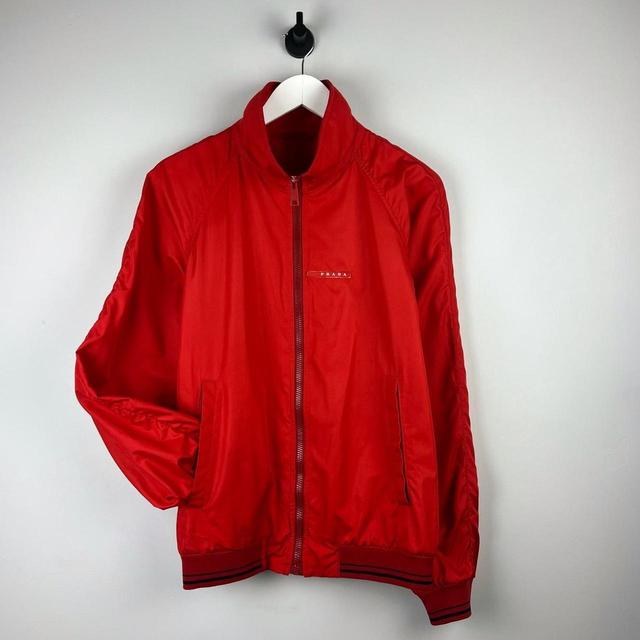 Prada Men's Bomber Jacket - Red - M on Productcaster.