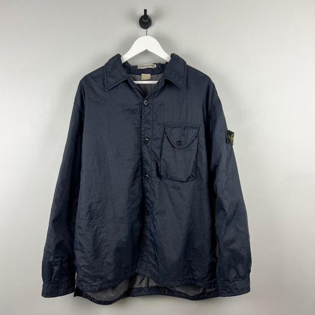 Stone Island Men's Shirt - Blue/Navy - XL on Productcaster.