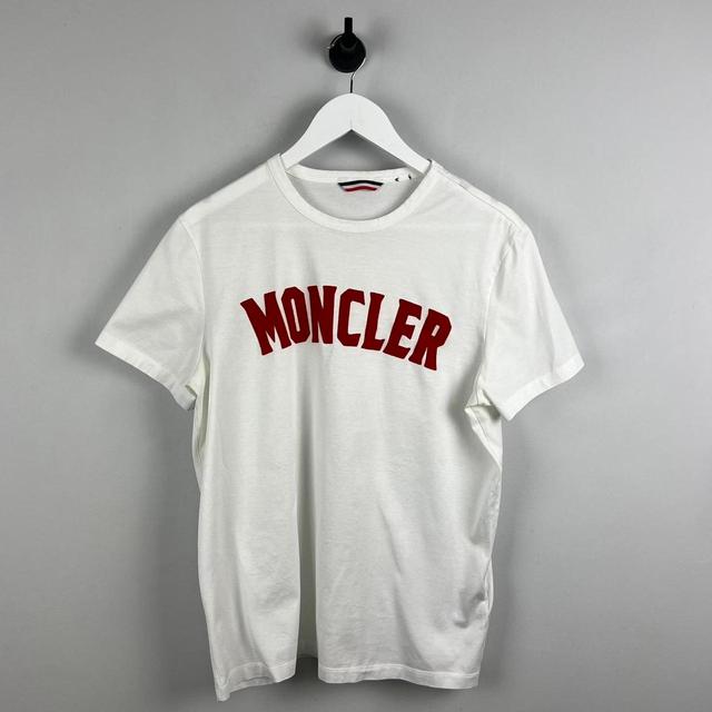 Moncler Men's T-shirt - White - M on Productcaster.