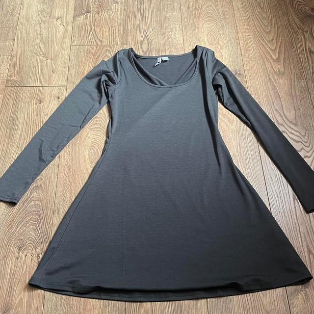 H&M Women's A-line Dress - Grey/Black - S on Productcaster.