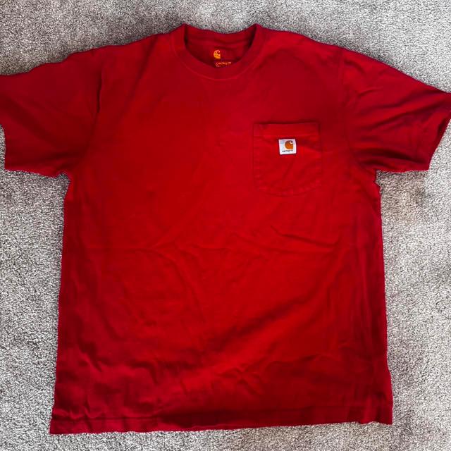 Carhartt Men's T-shirt - Red - L on Productcaster.