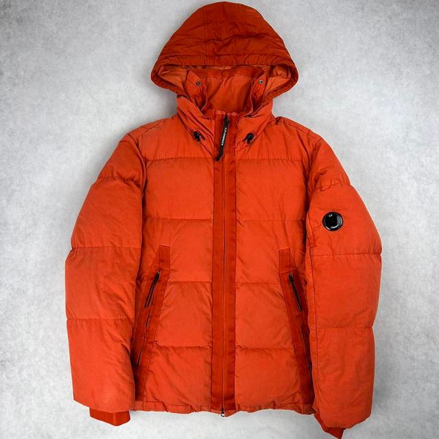 CP Company Men's Puffer Jacket - Orange - L on Productcaster.