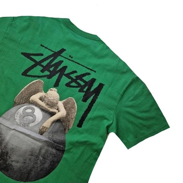 Stüssy Men's T-shirt - Green - L on Productcaster.