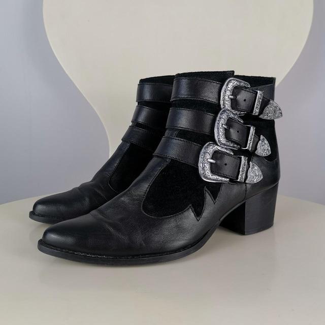 River Island Women's Ankle Boots - Black/Silver - UK 5 on Productcaster.