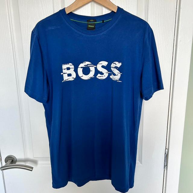 BOSS Men's T-shirt - Blue - L on Productcaster.