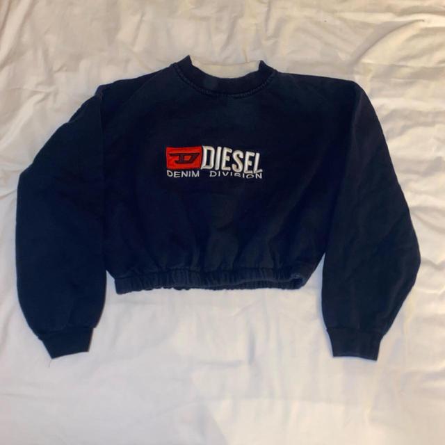 Diesel Women's Sweatshirt - Navy/Red - XL on Productcaster.