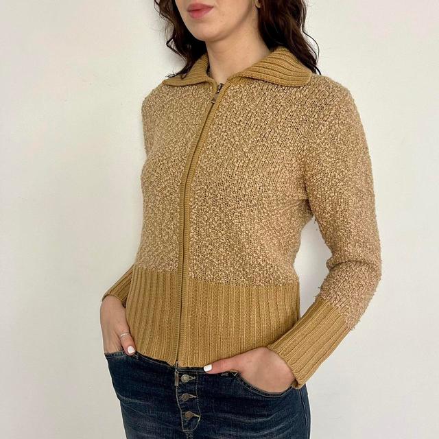 Vintage Women's Jumper - Gold/Tan - S on Productcaster.