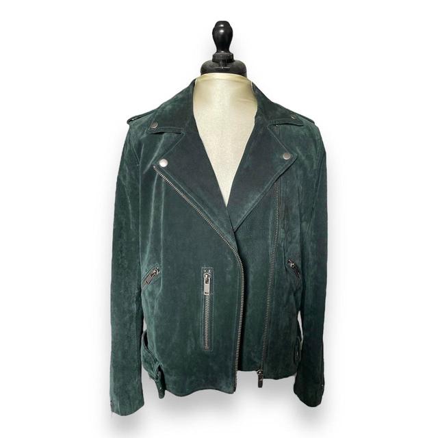 Selected Femme Women's Suede Jacket - Green - UK 12 on Productcaster.