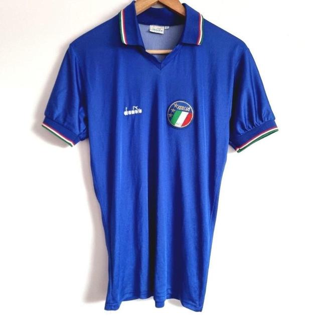 Diadora Men's T-shirt - Blue - S on Productcaster.