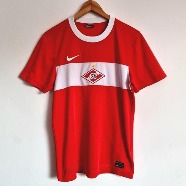 Nike Men's T-shirt - White/Red - S on Productcaster.