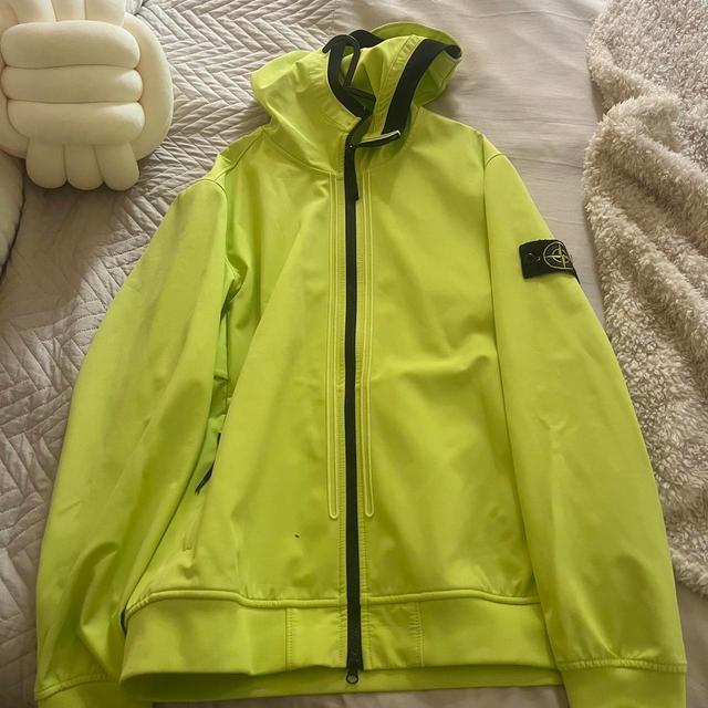 Stone Island Men's Lightweight Jacket - Green/Yellow - XL on Productcaster.