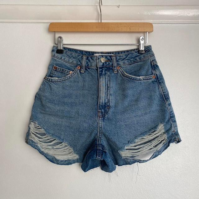 Topshop Women's Shorts - Blue - UK 6 on Productcaster.