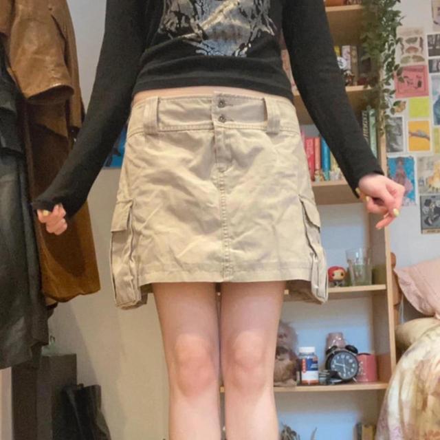 Topshop Women's Casual Skirt - Cream/Multi - UK 12 on Productcaster.