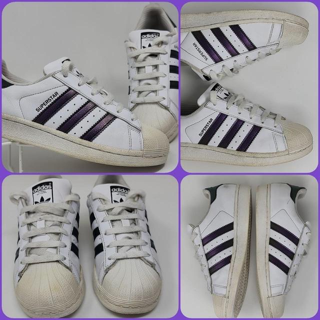 Adidas Women's Trainers - White/Purple - UK 4 on Productcaster.