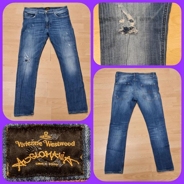 Vivienne Westwood Men's Distressed Jeans - Blue - One size on Productcaster.