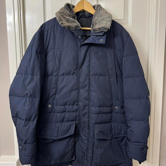 M&S Collection Men's Puffer Jacket - Navy/Blue - L on Productcaster.