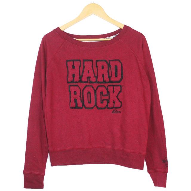 Hard Rock Cafe Women's Sweatshirt - Red - M on Productcaster.