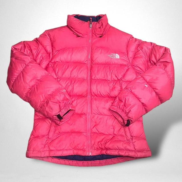 The North Face Men's Puffer Jacket - Pink/White - L on Productcaster.