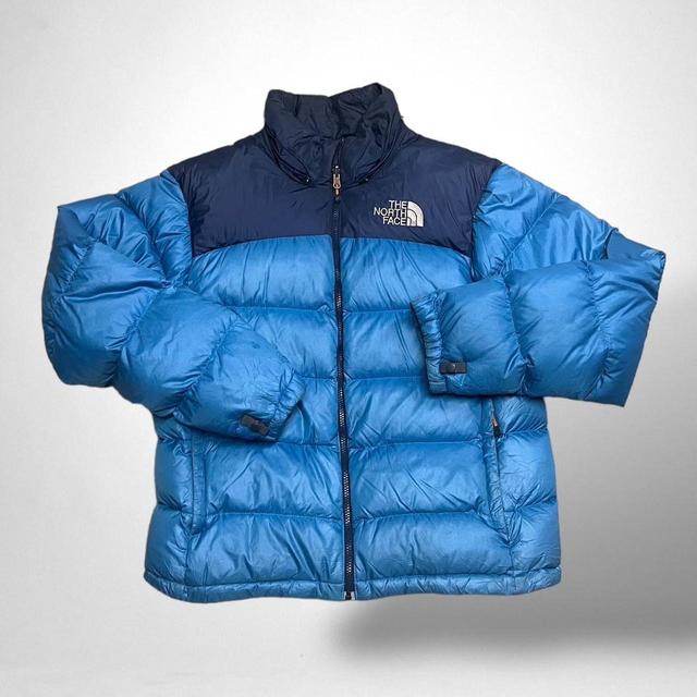 The North Face Men's Puffer Jacket - White/Blue - M on Productcaster.