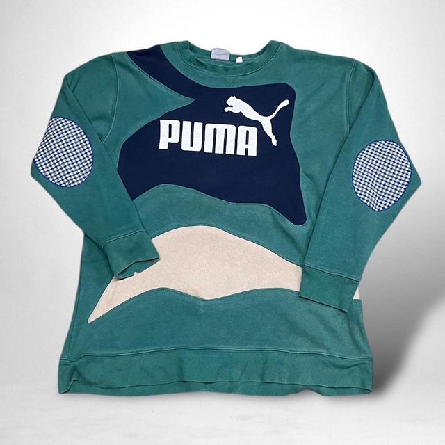 Puma Men's Sweatshirt - Green/Multi - M on Productcaster.