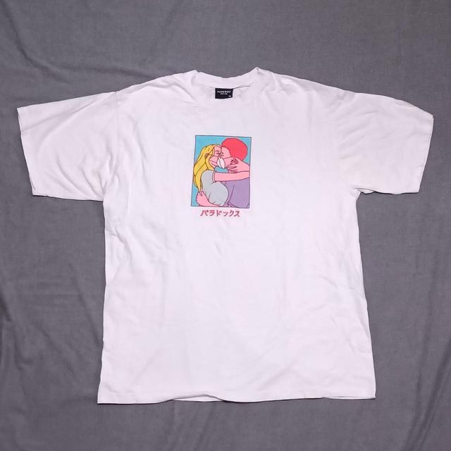 Paradox Men's T-shirt - White/Pink - XL on Productcaster.