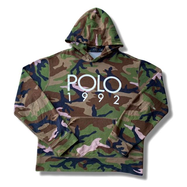 Polo Ralph Lauren Men's Hoodie - Khaki/Multi - M on Productcaster.