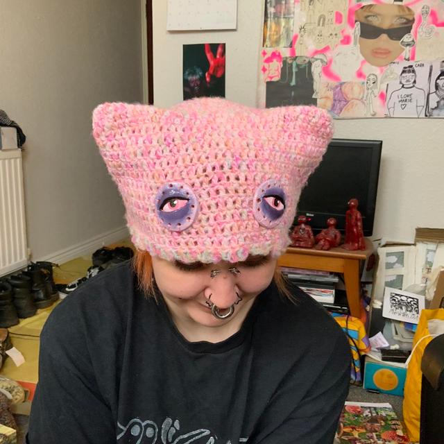 Handmade Women's Beanies - Pink on Productcaster.